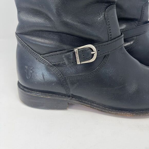 Frye Women's Knee-High Leather Pull-On Riding Boots Black Size 7 - Picture 5 of 9